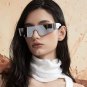 Futuristic Shield Sunglasses Silver Mirrored UV400 Y2K Oversized Unisex