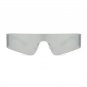 Futuristic Shield Sunglasses Silver Mirrored UV400 Y2K Oversized Unisex