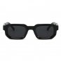 Unisex Black Square Sunglasses Thick Frame Retro Street Style UV Shades