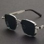 Vintage Square Metal Sunglasses Men Women Retro Luxury Dark Lens