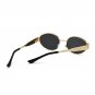 Small Oval Metal Sunglasses Black Lens Retro Luxury Street Style Shades