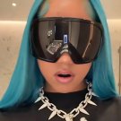 Futuristic Shield Sunglasses North West Inspired Oversized Visor Y2K Cyber Goth