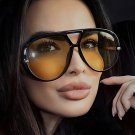 Luxury Brand Pilot  Women Celebrity Designer Sunglasses Kardashian Orange Lenss