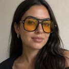 Black Oversized Yellow Tint Sunglasses ������
