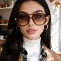 Oversized Tortoise Brown Gradient Sunglasses Women Large Frame Shades