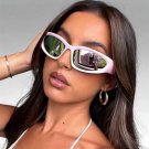 Vintage Pink Oval Sunglasses Women Men Y2K Retro UV400 Trendy Shades