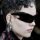 Y2K Futuristic Wraparound Shield Sunglasses Frameless Unisex Visor