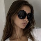 Oversized Round Black Sunglasses Retro Y2K Bold Thick Frame Shades