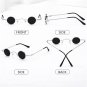 Vintage Small Round Sunglasses Metal Frame Black Lens Punk Retro UV400