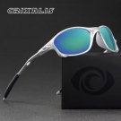 CRIXALIS Y2K Green Mirror Rectangle Sunglasses Men UV400 Driving Shades