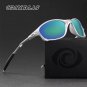 CRIXALIS Y2K Green Mirror Rectangle Sunglasses Men UV400 Driving Shades