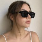 Black Chunky Rectangle Sunglasses Trendy Y2K Streetwear Shades