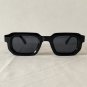 Black Chunky Rectangle Sunglasses Trendy Y2K Streetwear Shades