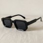 Black Chunky Rectangle Sunglasses Trendy Y2K Streetwear Shades