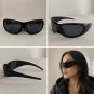Black Wraparound Sport Sunglasses | Y2K Street Style Shield Shades