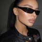 Y2K Wraparound Sunglasses Women Small Frame Futuristic Black Shades