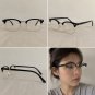 Vintage Style Half Frame Glasses Black Gold Clear  Lens