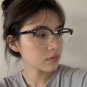 Vintage Style Half Frame Glasses Black Gold Clear  Lens