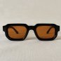 Black Frame Orange Lens Sunglasses | Retro Street Style Shades