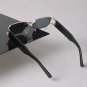 Luxury Small Frame Square Sunglasses Women Black Gold Rectangle Shades