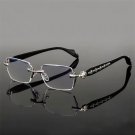 Frameless Blue Light Glasses Rectangular Anti Glare Computer Eyewear
