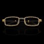 Luxury Gold Rhinestone Square Sunglasses &acirc;�� UV400 Fashion Eyewear for Men & Women
