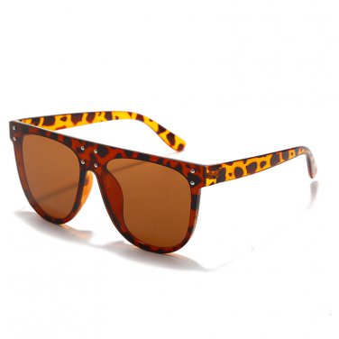 New Conjoined Large-Frame Sunglasses Fashion Rivets Colorful Mercury Sunglasses