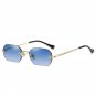 Vintage Rimless Polygon Sunglasses Women Men Luxury Brand Designer Popular Trave