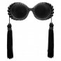 round sunglasses women tassel pearl rhinestones decoration sun glasses large fra