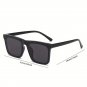 Men'S Simple Black Square Fashion Glasses,for Men Women, Outdoor Travel, Driving
