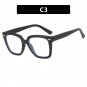Candy colored square rice nail flat lens anti blue light glasses frame trend fla