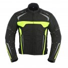 Men Motorbike Bike Racing Jacket Green WaterProof Cordura Fabric Jackets Coat Armors