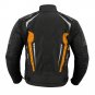 Orange Motorbike Racing Jacket Bikers Riding Cordura Textile Coat Armoured Waterproof