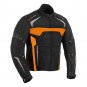 Orange Motorbike Racing Jacket Bikers Riding Cordura Textile Coat Armoured Waterproof