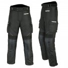 Motorbike Racing Armoured Trousers Cordura Textile Bike Riders Pant Black Big Pocket Trouser