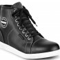 Black Leather Motorbike Waterproof Men's Boys Boots Shoes Sneaker Bike Riders Fashion