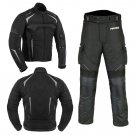 Motorbike/Motorcycle Riding Waterproof Suit Cordura Textile Jacket & Pant Black