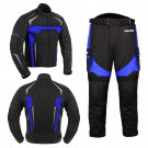 New Bike Racing Motorbike Blue Suit Waterproof Jacket Trouser/Pant Armoured