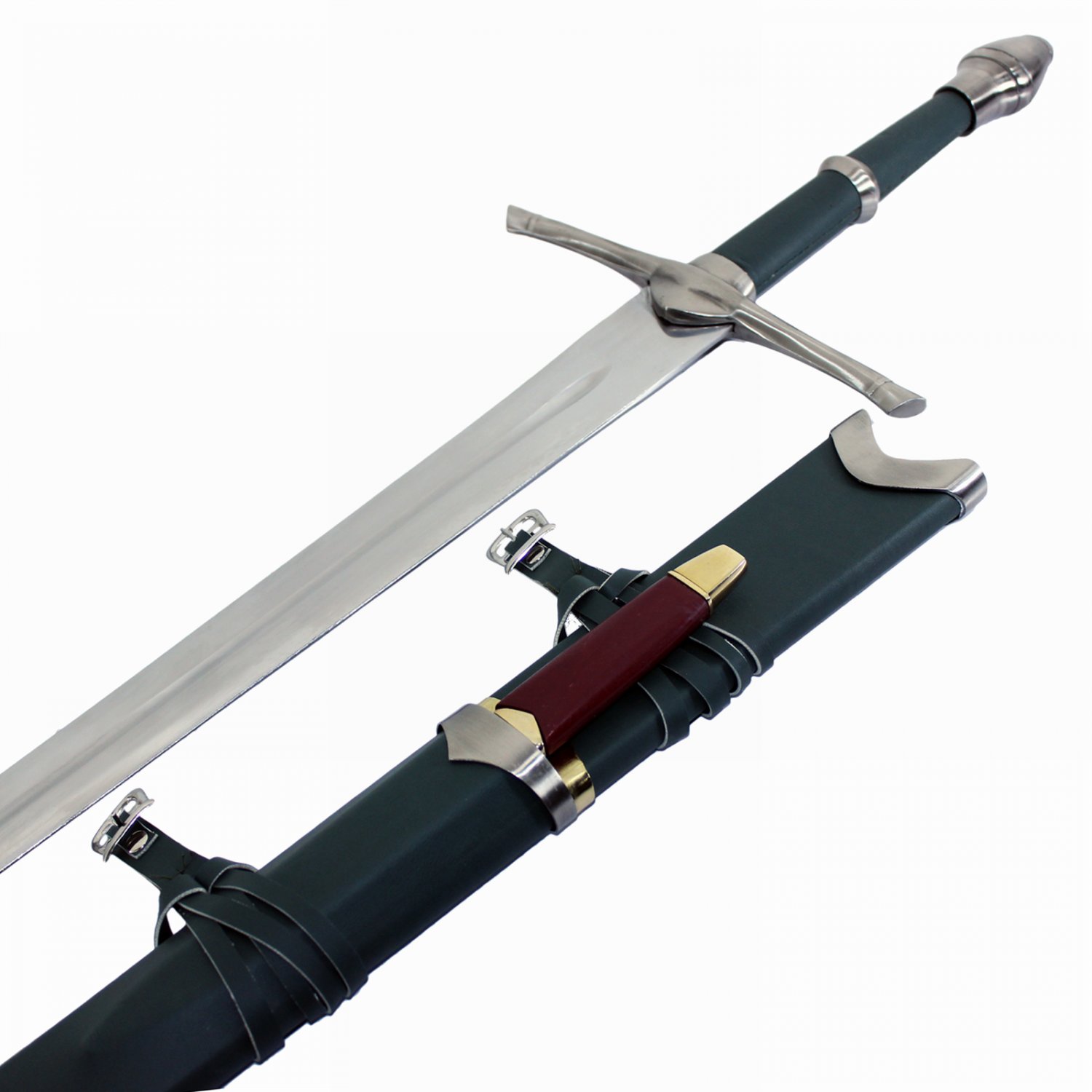 Aragorn Strider Ranger Sword With Knife Green Color