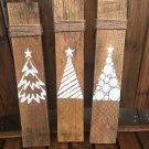 Set of 3 Rustic Wooden Christmas Trees Signs