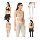 New Calvin Klein women's leggings set Sports bottom and bra top Black/White/Grey