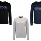 New Men's Hugo Boss Long Sleeve Crew neck Jumper Sweatshirt Black,Navy,Gray Tee
