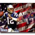 Tom Brady Photo , #12 New England Patriots Canvas Print (NFL023)