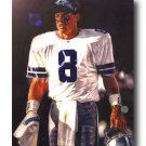 Troy Aikman Photo, #8 Dallas Cowboys Custom NFL canvas Print (NFL019)