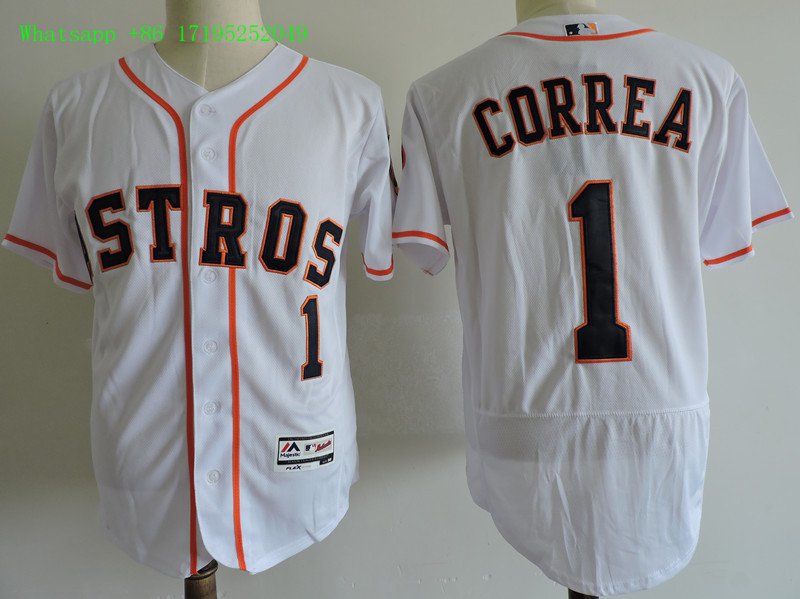 1 Carlos Correa Stitched Jersey For Men Size S to 3 XL White 1