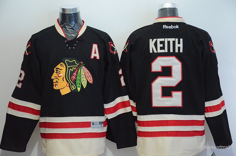 2 Duncan Keith Stitched Jersey For Men Size S To 3 XL Black