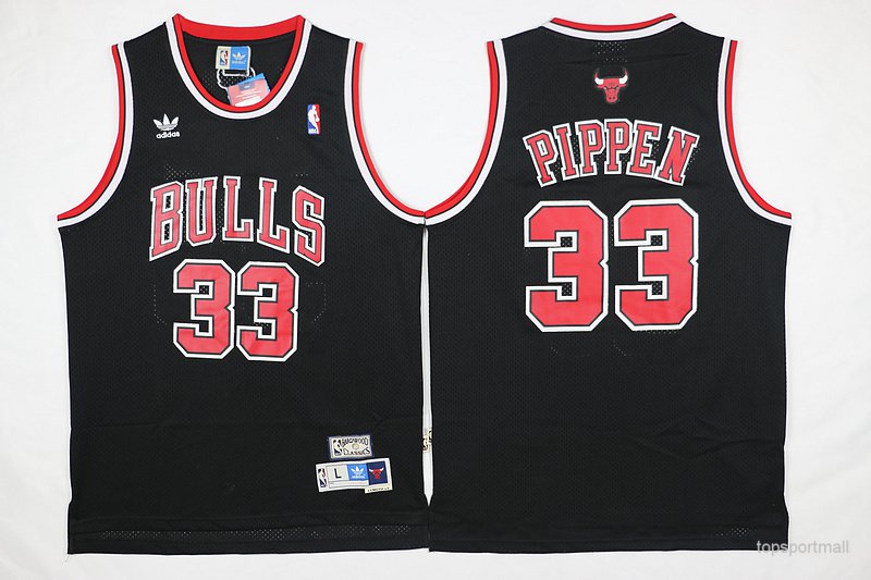 33 Scottie Pippen Stitched Jersey For Men Size S to 2 XL Black 2