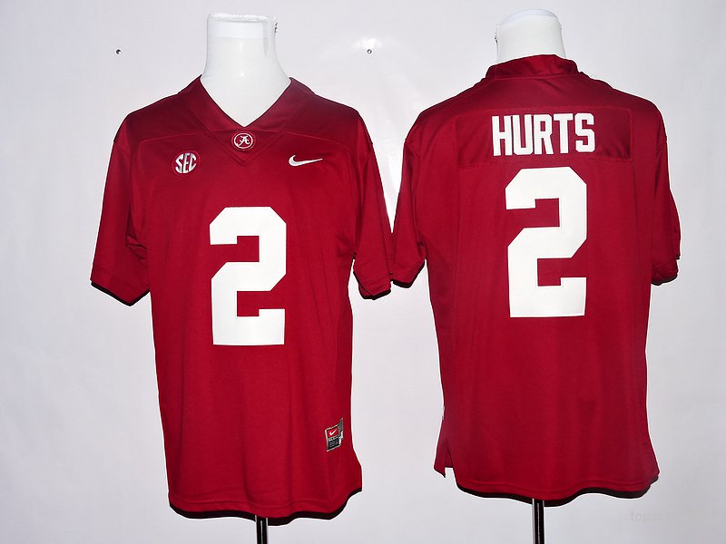 2 Jalen Hurts Stitched Jersey For Men Size S to 2 XL Red