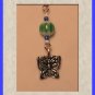 Irises Jet Glass and Silver Butterfly