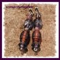 Purple Square and Barrel Earrings